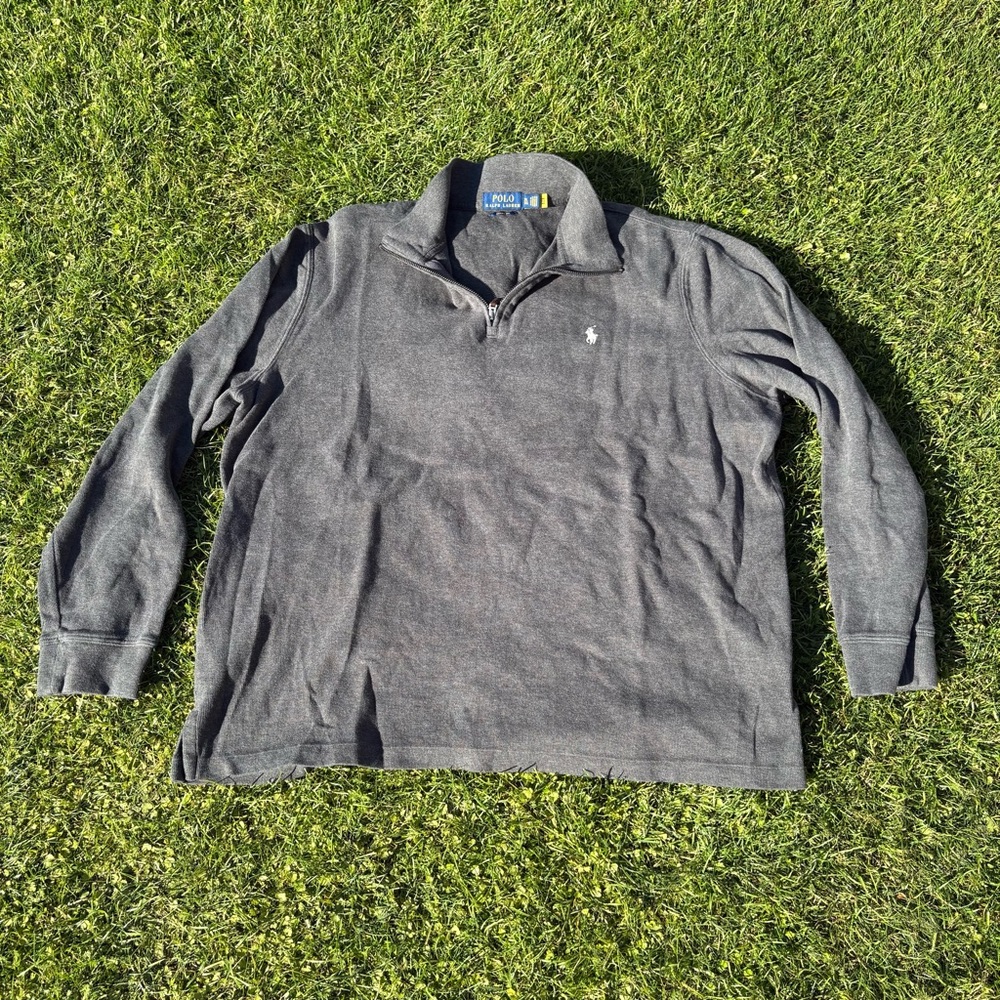 Ralph Lauren Charcoal Gray Quarter-Zip Pullover